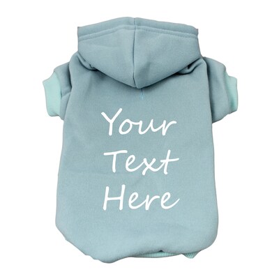Baby Blue Personalized Dog Hoodie - Light blue Custom Dog Sweatshirt - Dog Apparel - image1